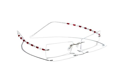 Ručně vyráběné brýle Emilio Scolari (model 311 se stranicemi z kamínků)